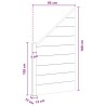 Ensemble de Clôture 95 x 180 cm WPC et Aluminium Gris 643186643186