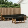 Ensemble de canapés d'extérieur 8 pcs Naturel et noir 643189643189