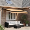 Auvent rétractable Sable 300 x 250 cm Tissu et Métal 643190643190