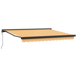 Auvent rétractable Sable 300 x 250 cm Tissu et Métal 643190643190