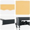 Auvent rétractable Sable 300 x 250 cm Tissu et Métal 643190643190