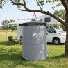 Tente de toilettes pop-up avec corde suspendue Gris et orange 643195643195