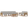 Ensemble de canapés d'extérieur 7 pcs Naturel et gris clair 643199643199