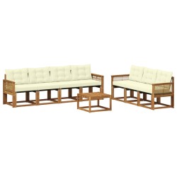 Ensemble de canapés d'extérieur 8 pcs Naturel et Crème 643205643205