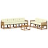 Ensemble de canapés d'extérieur 8 pcs Naturel et Crème 643205643205