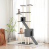 Arbre à chat avec griffoirs en sisal Gris foncé 190 cm 643206643206