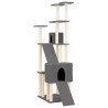 Arbre à chat avec griffoirs en sisal Gris foncé 190 cm 643206643206