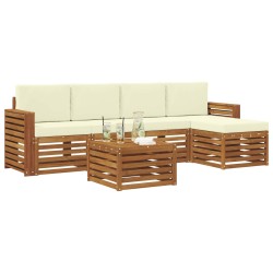 Ensemble de canapés d'extérieur 6 pcs Naturel et Crème 643208643208