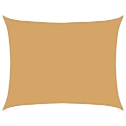 Voile d'ombrage 160 g/m² rectangulaire sable 6x7 m PEHD 643209643209