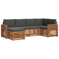 Ensemble de canapé d'angle 6 pcs Naturel et Anthracite 643213643213