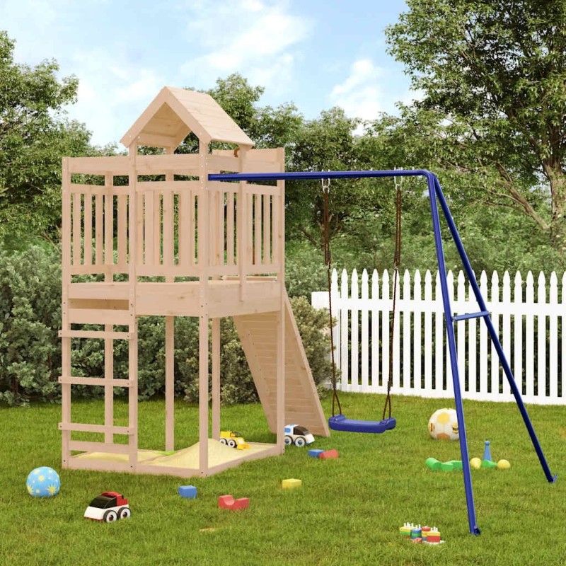 Aire de jeux d'extérieur bois de pin massif 643214643214