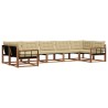 Ensemble de canapés d'extérieur 7 pcs Naturel et Beige 643215643215