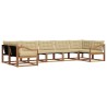 Ensemble de canapés d'extérieur 7 pcs Naturel et Beige 643216643216