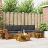 Ensemble de canapés d'extérieur 6 pcs Naturel et Anthracite 643218643218