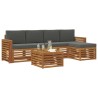 Ensemble de canapés d'extérieur 6 pcs Naturel et Anthracite 643218643218