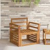 Accoudoir 2 pcs Naturel 58,5 x 8 x 60 cm Bois d'Acacia Massif 643231643231