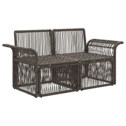 Canapé de jardin 2-Nombre de places Gris polyrotin 643235643235