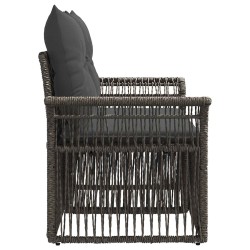 Canapé de jardin 2-Nombre de places Gris polyrotin 643235643235