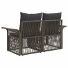 Canapé de jardin 2-Nombre de places Gris polyrotin 643235643235
