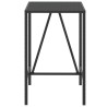 Table de bar et dessus en verre noir 70x70x110 cm poly rotin 643250643250