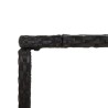 Table de bar et dessus en verre noir 70x70x110 cm poly rotin 643250643250