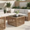 Table de Jardin Beige et Noir 55 x 55 x 37 cm 643251643251