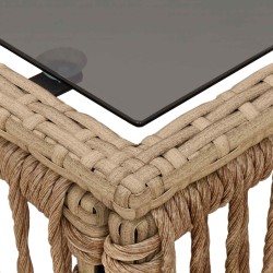 Table de Jardin Beige et Noir 55 x 55 x 37 cm 643251643251