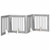 Porte de chien pliable avec supports 4 pcs Sonoma gris 321 cm 643252643252