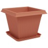 Pots de plantes 6 pcs Rouge brique 38 x 38 x 30 cm Plastique 643255643255
