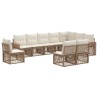 Ensemble de canapé de jardin 10 pcs Beige et blanc crème 643260643260