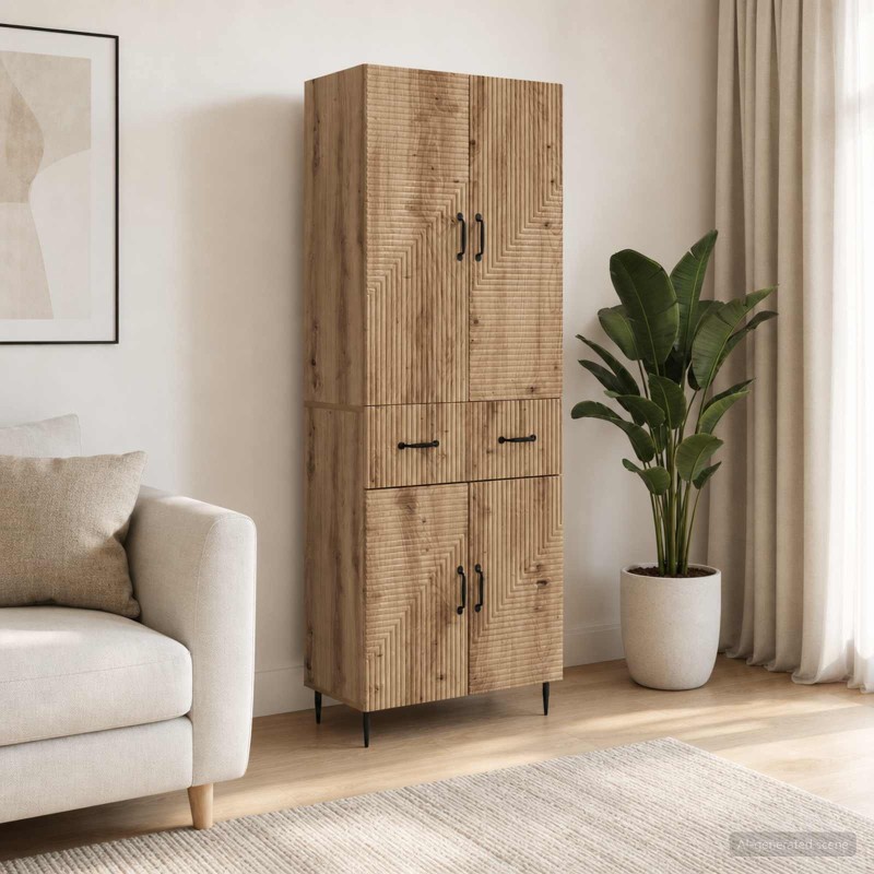Ensemble de Meubles 2 pc Chêne artisanal Bois d'ingénierie 643261643261