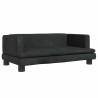 Lit pour chien noir 80x45x30 cm velours 643272643272