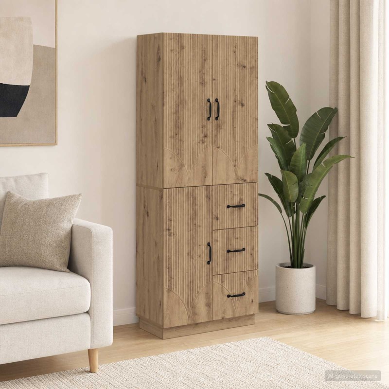 Ensemble de Meubles 2 pc Chêne artisanal Bois d'ingénierie 643275643275