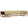 Ensemble de canapés d'extérieur 7 pcs Naturel et Beige 643288643288