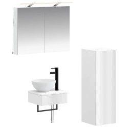 Ensemble d'armoire de salle de bain 4 pcs Blanc 643290643290