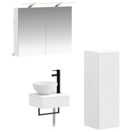 Ensemble d'armoire de salle de bain 4 pcs Blanc 643290643290