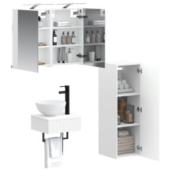 Ensemble d'armoire de salle de bain 4 pcs Blanc 643290643290