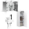 Ensemble d'armoire de salle de bain 4 pcs Blanc 643290643290