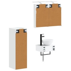Ensemble d'armoire de salle de bain 4 pcs Blanc 643290643290