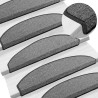 Tapis d'escalier auto-adhésifs 15 pcs Gris foncé 643295643295