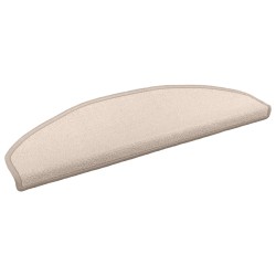 Tapis d'escalier auto-adhésifs 15 pcs Taupe 80 x 24,5 x 3,5 cm 643297643297