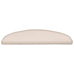 Tapis d'escalier auto-adhésifs 15 pcs Taupe 80 x 24,5 x 3,5 cm 643297643297
