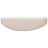 Tapis d'escalier auto-adhésifs 15 pcs Taupe 80 x 24,5 x 3,5 cm 643297643297