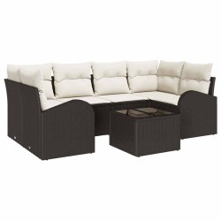 Ensemble de canapé de jardin Marron 55 x 55 x 37 cm polyrotin 643312643312