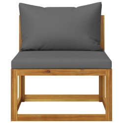 Salon de jardin 6 pcs avec coussins Bois d'acacia solide 643313643313
