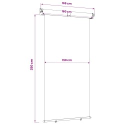 Store latéral de balcon 160 x 250 cm 100% polyester fer acier 643329643329