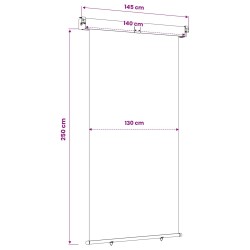 Store latéral de balcon 140 x 250 cm 100% polyester fer acier 643339643339