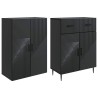 Ensemble de Meubles 2 pcs Noir 66 x 34,5 x 89,5 cm 643345643345