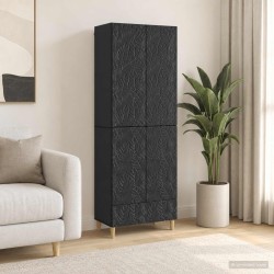 Ensemble de Meubles 2 pcs Noir Bois d'ingénierie 643346643346