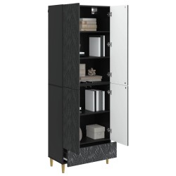Ensemble de Meubles 2 pcs Noir Bois d'ingénierie 643346643346
